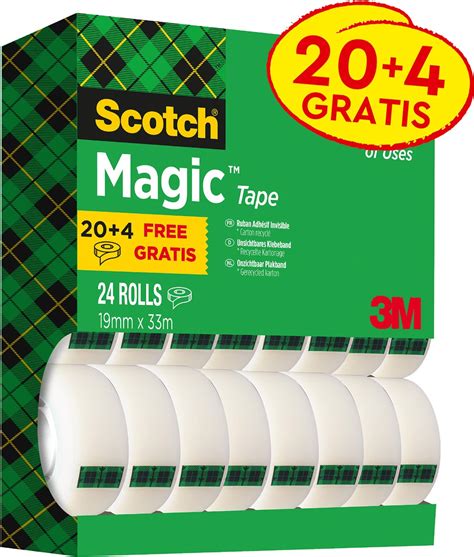 Scotch Magic Tape Plakband Ft Mm X M Value Pack Met Rollen