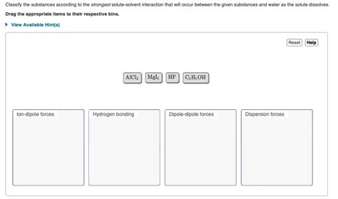 Solved Classify The Substances According To The Strongest