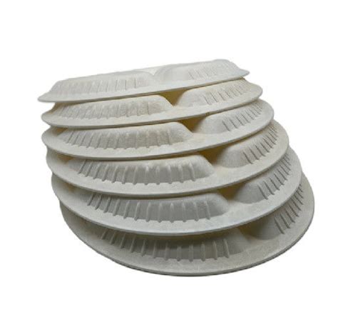 10inch Dinner Round 3 Compartment Corn Starch Plates