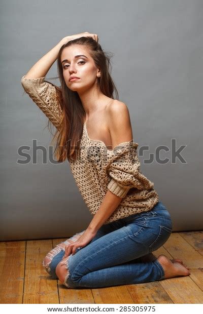 Attractive Brunette Fashion Model Woman Naked Stock Photo 285305975 Shutterstock