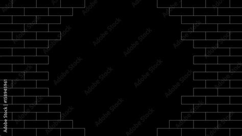 black brick wall texture seamless pattern, abstract background, black ...