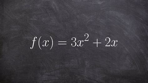 Simplifying The Difference Quotient Of A Quadratic Function Youtube