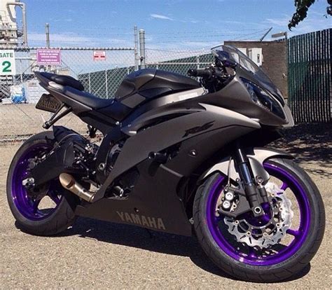 R6 Black Purple Wheels Yamaha R6 Black Yamaha R6 Sports Bikes