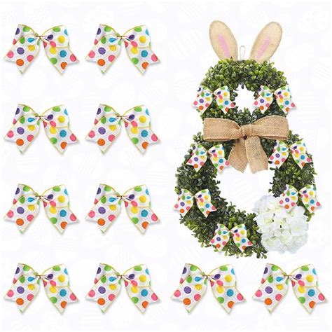 Amazon Hying Pcs Easter Bows For Wreath Yellow Easter Egg Wreath