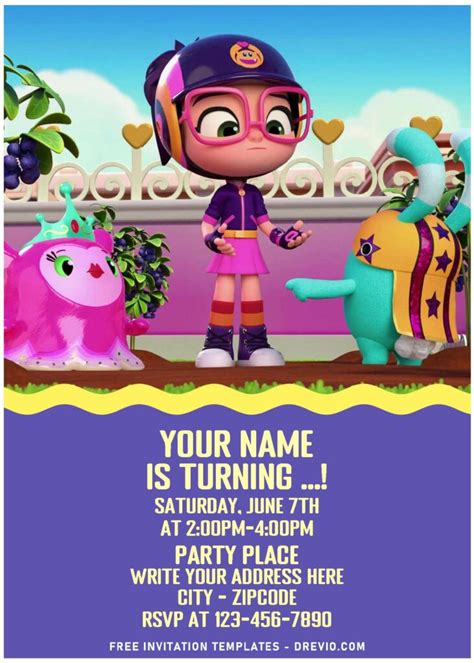 (Free Editable PDF) Adventure-Loving Abby Hatcher Birthday Invitation ...