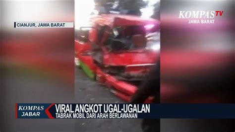 Viral Angkot Di Cianjur Ugal Ugalan Berujung Tabrakan Video Dailymotion