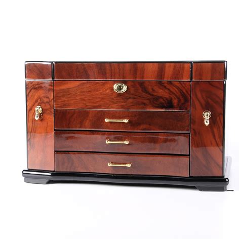 Jere High Gloss Wooden Jewelry Box Ebth