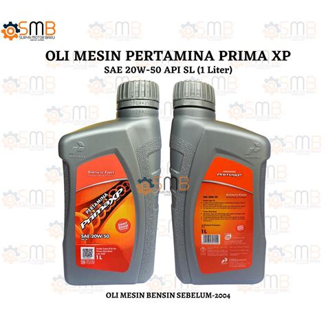 Jual OLI MESIN PERTAMINA PRIMA XP SAE 20W 50 API SL 1 LITER Shopee