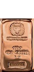 Copper Cast Bars Investment Products Germania Mint