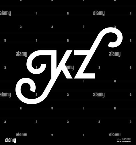 Kz Letter Logo Design Initial Letters Kz Logo Icon Abstract Letter Kz Minimal Logo Design