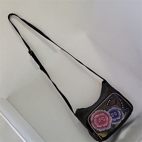 Anuschka Bags Anuschka Leather Hand Painted Crossbody Bag Poshmark