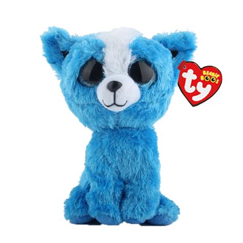 Ty Beanie Boos Plush Animal Doll T Bone Blue Dog Soft Stuffed Toys With