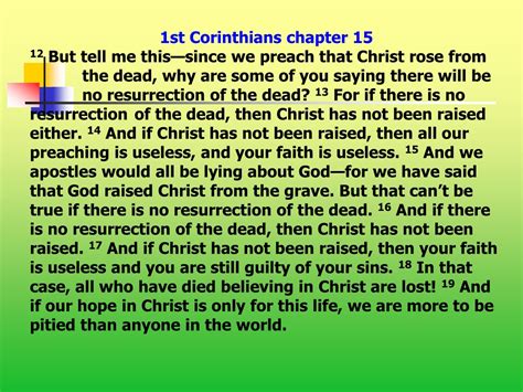 PPT - 1st Corinthians chapter 15 PowerPoint Presentation, free download