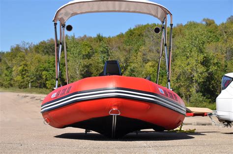 12' Full Size Inflatable Motor Boat with Air Deck floor for Fishing And ...