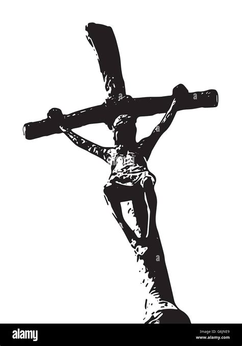 Jesus On Cross Black And White