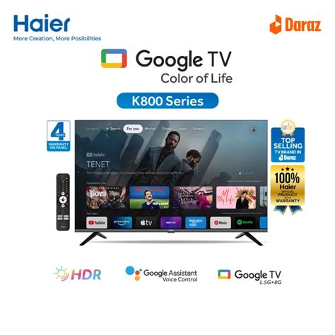 Haier Android TV H43K800FX Google TV – 43 Inch Bezel Less – Goshop ...