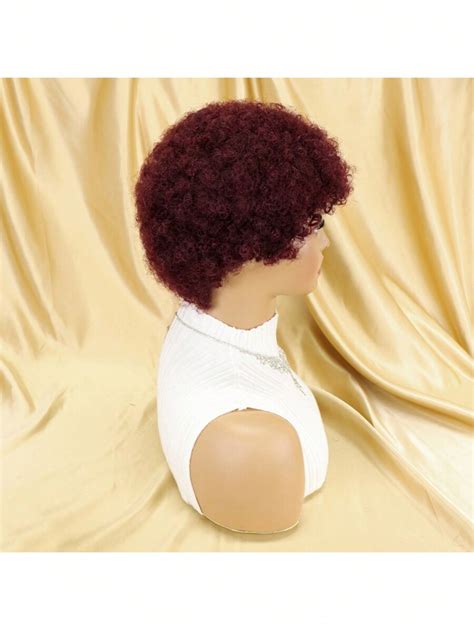 Peluca Afro De Cabello Humano Para Mujeres Pelucas Afro De Los A Os