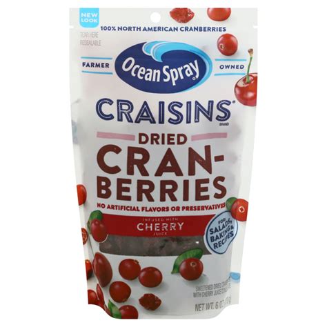 Save On Ocean Spray Craisins Dried Cranberries Cherry Juice Infused