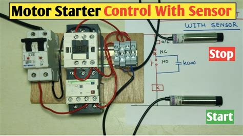 Motor Starter Control With Sensor How To Control Motor Starter With Sensor Sntechnical Youtube