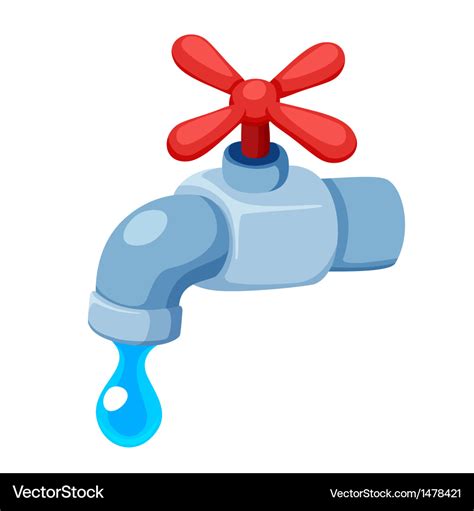 Water Tap Royalty Free Vector Image Vectorstock