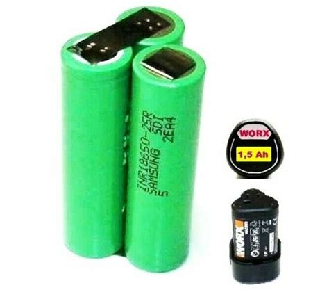 Tauschpack für WORX Akku 12 V Li mit 1 5 Ah Samsung Zellen 1500 mAh W