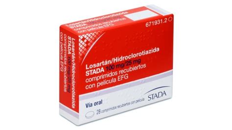 Losartan Hidroclorotiazida Stada Mg Comprimidos Recubiertos