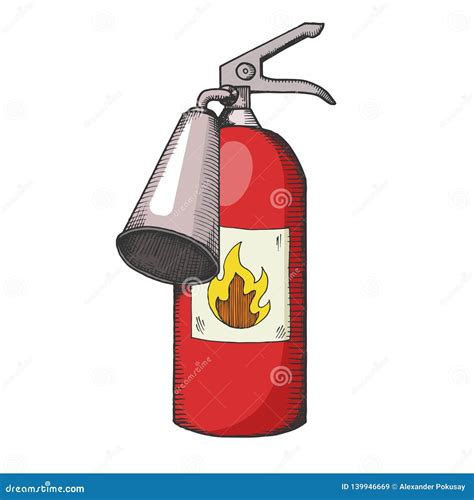 Fire Extinguisher Sketch Stock Illustrations 167 Fire Extinguisher