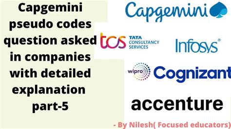 How Solve Pseudo Codes Pseudo Code Question For Infosys Infosys YouTube