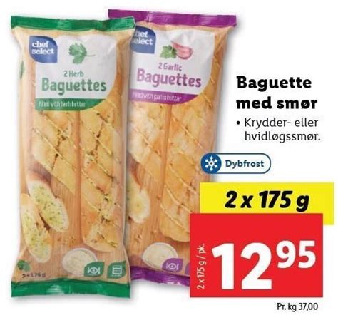 Baguettes m smør tilbud hos Lidl