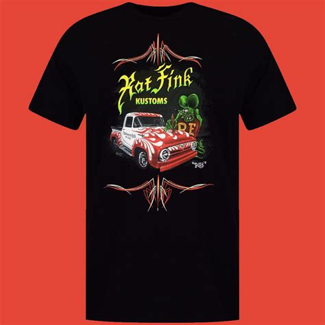 Rat Fink Kustoms Pinstriping Hot Rod T Shirt Dingmun
