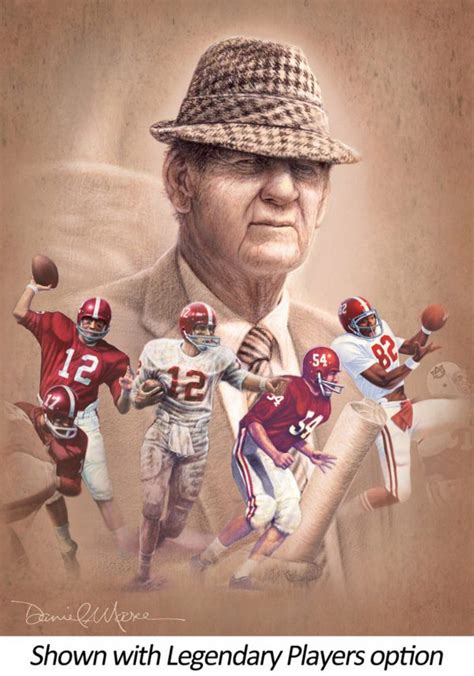 Paul Bear Bryant Legendary Player Portrait By D Moore The Beveled Edge