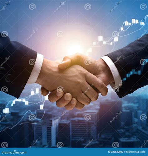 Corporate Merger Announcement In A Botanical Garden, CEOs Shaking Hands