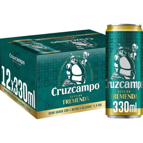 Cerveza Rubia Session Tremenda Tipo Lager Pack 12 Latas 33 Cl