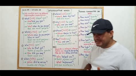 Palavras Interrogativas Em Inglês Interrogative Words Aula 35 Youtube