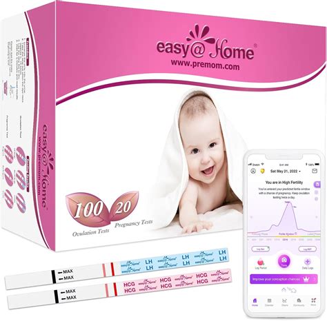 Easyhome 100 Ovulation And 20 Pregnancy Test Strips Kit Ovulation Test Kits Accurate Fertility