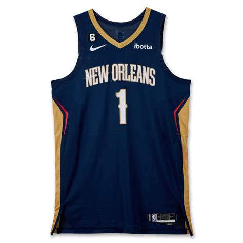 Zion Williamson New Orleans Pelicans 2022 2023 Game Worn Away Jersey