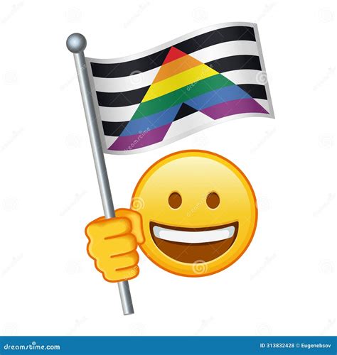 Ally Pride Flag Doodle Icon Vector Color Line Illustration