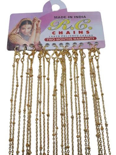 Rc Chains Iron Artificial Golden Party Wear Neck Chain At Rs Piece