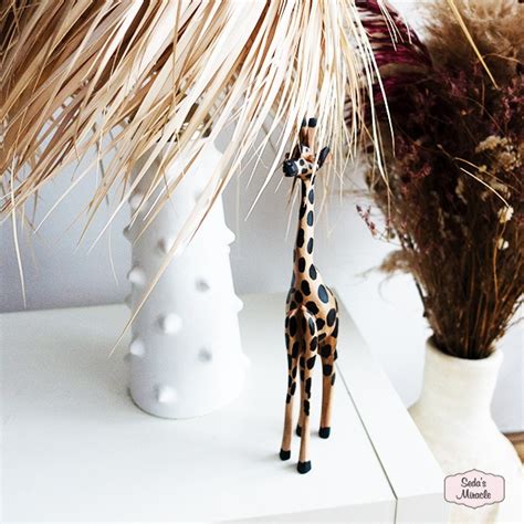 Mooie Handgemaakte Marokkaanse Houten Giraffe