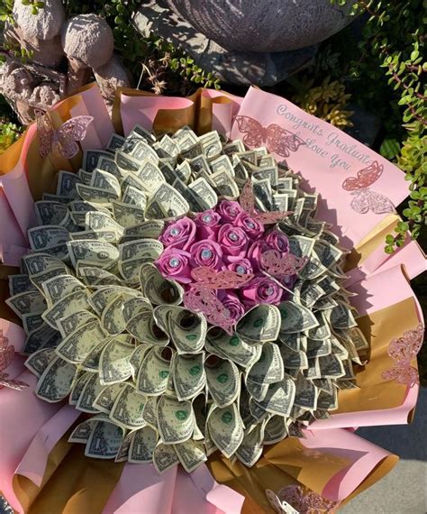 Money Bouqet In Money Flowers Money Bouquet Money Rose