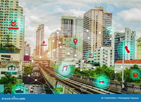 Smart City And Wireless Communication Network Concept Iot Internet Of