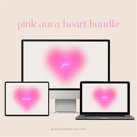 Heart Aura Desktop Wallpaper Etsy