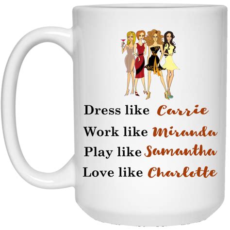 Sex And The City Carrie Miranda Samantha Charlotte Mugs Teedragons