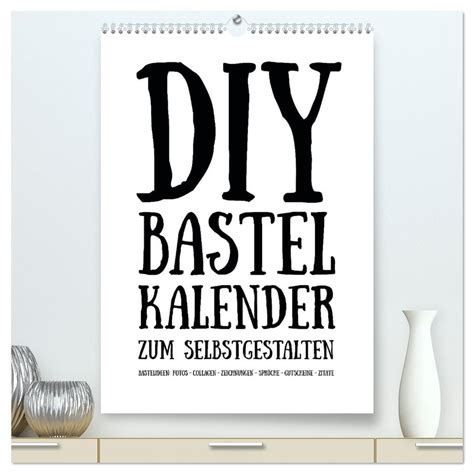 DIY Bastel Kalender zum Selbstgestalten immerwährend hochkant weiß