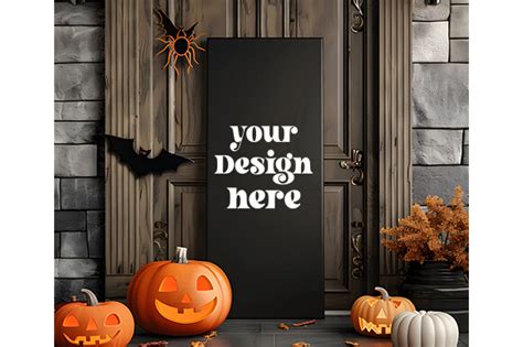 Halloween Wood Porch Sign Mockup 21 Graphic by MockupStore · Creative ...