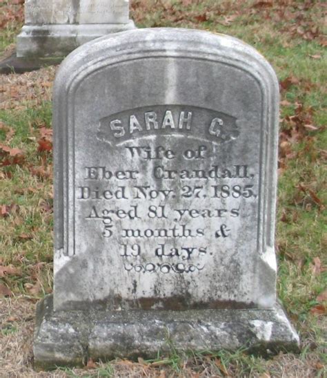 Sarah G Crandall Crandall 1804 1885 Find A Grave Memorial