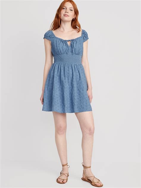 Waist Defined Smocked Mini Dress Old Navy