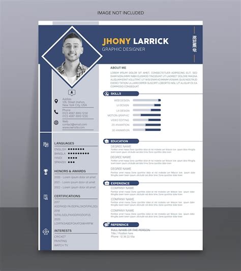 Premium Vector Free Vector Clean And Modern Resume Or Cv Template