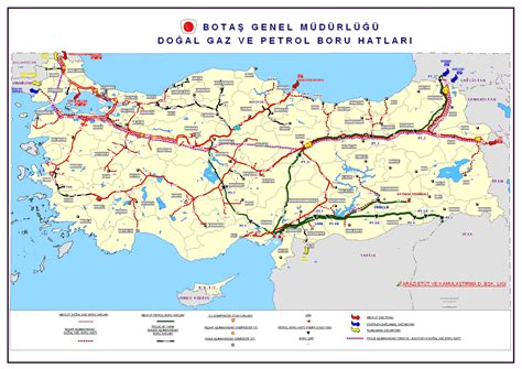 T Rkiye Do Al Gaz Ve Petrol Boru Hatt Haritas Co Rafya Bilimi