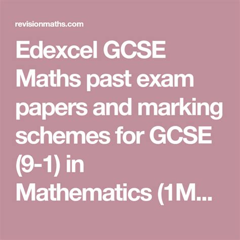 Edexcel GCSE Maths Past Papers | Gcse math, Gcse maths past papers ...